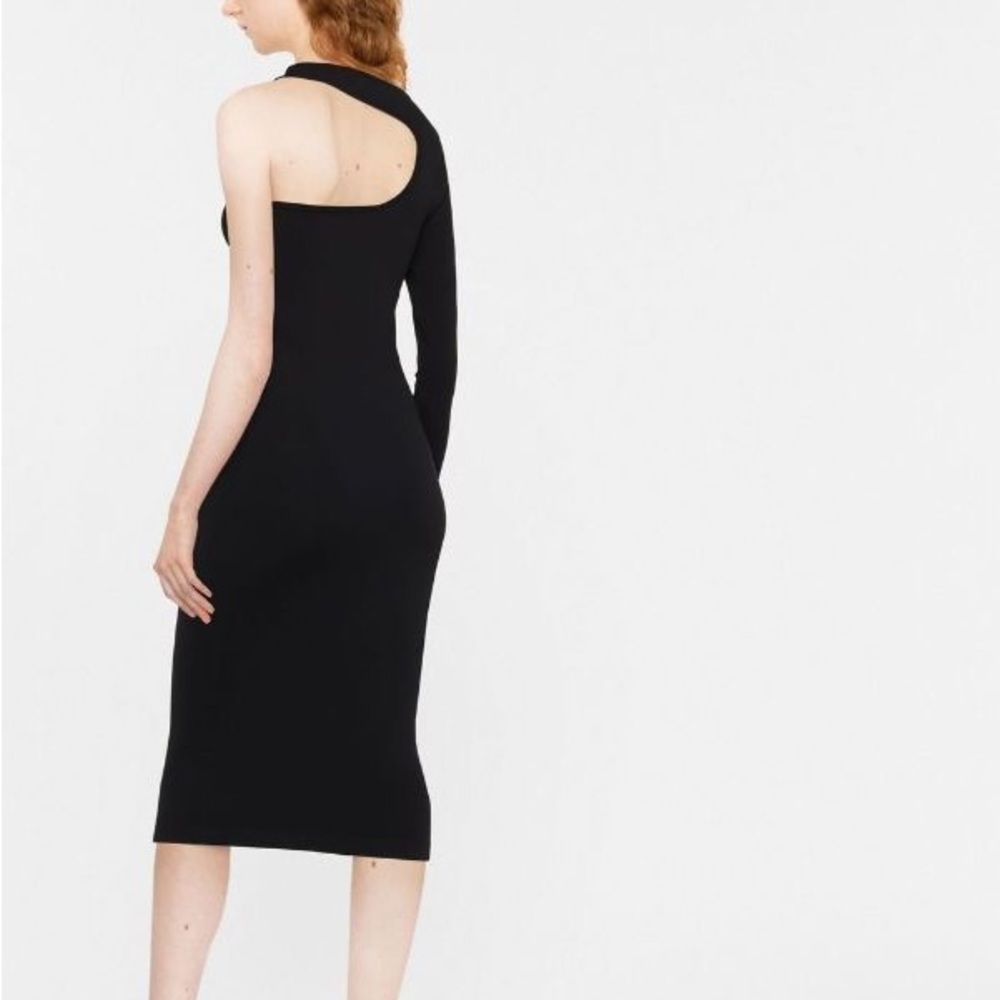 Helmut Lang Cut-Out Single Sleeve Fitted Dress - Picture 2 of 4